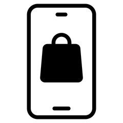 Shopping Online on Website or Mobile Application Vector Icon. E-shop icon. Web sale sign Marketing and Digital marketing Add to cart shopping online icon