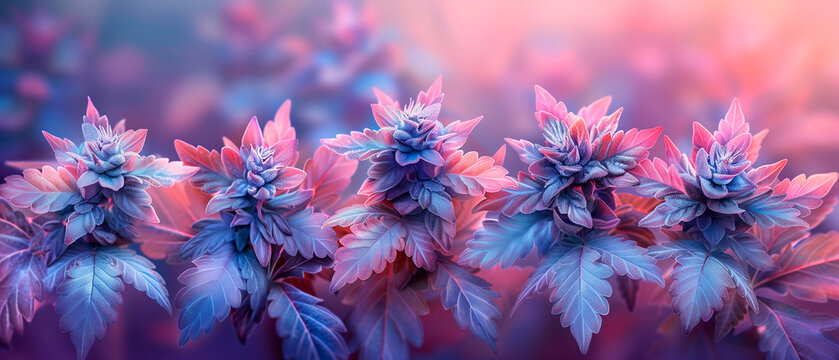 Purple Cannabis Plants Background