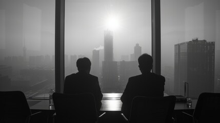 Fototapeta premium Attend company planning seminars, strategize, create, and plan for future success. Analyze market trends, brainstorm ideas, and make plans to determine the future of the company.