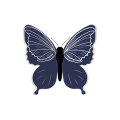 Butterfly vector illustration. Isolated cartoon set icon decorative insect . Vector cartoon set icon butterfly.