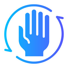 Fototapeta premium hygiene gradient icon