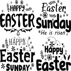 Happy Easter Bundle design, Christian Easter Bundle, Easter Bunny, Retro Easter Cut Files Cricut, Good for Happy Easter tshirt design