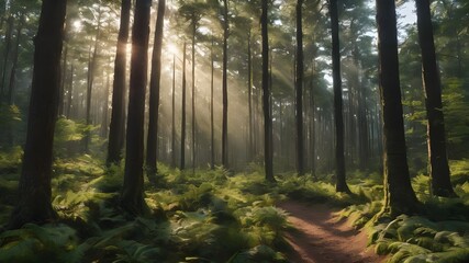 morning in the woods