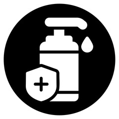 hand sanitizer glyph icon