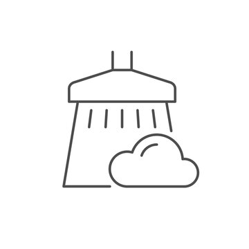 recommend clip art: Cleaning broom line outline icon