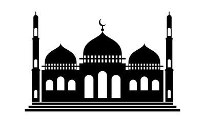 Ramadan mosque building illustration design vector