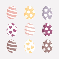 Collection of beautiful Easter eggs