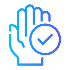 clean hands gradient icon