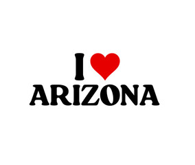 I Love Arizona usa state  illustration white background