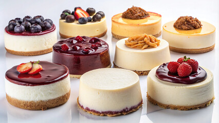 cheesecakes with fillings - obrazy, fototapety, plakaty