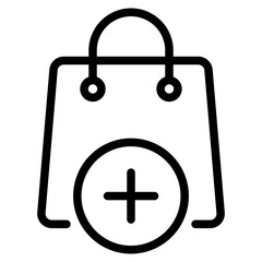 Add to cart icon. Online shop shopping cart icon with plus sign symbol