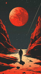 person in the sky