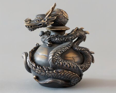 perfume bottle with dragon