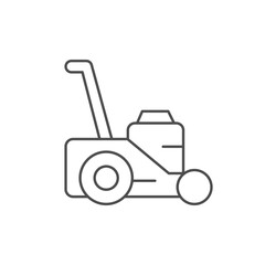 Lawn mower line outline icon
