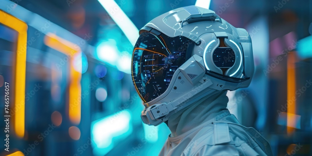 Poster innovative robotics. shaping the future of technology and science fiction. conceptualizing futuristi