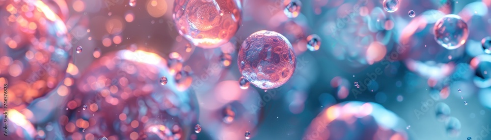 Poster powerful microscope, scientists delve into intricate world of molecular biology, exploring fundament