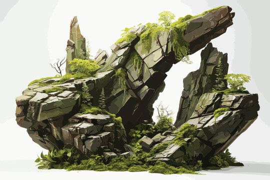 Abstract mountain cave entrance. Can be used as wallpaper or background