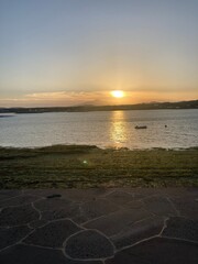 Obraz premium beautiful sunset in jeju korea