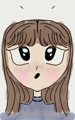 little girl with hair