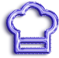 Chef Hat Blue Foil Balloon Icon