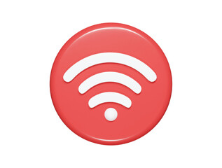 Wifi icon 3d render illustration