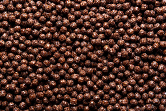 Chocolate cereals full frame background
