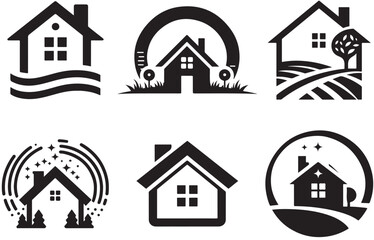 House logo icon vector illustration