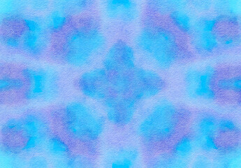 Blue watercolor tie dye paper background, abstract impressionist graphic design