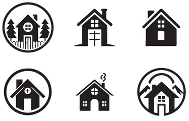 House logo icon vector illustration