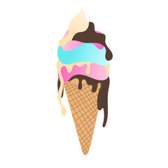 ice cream isolated on white