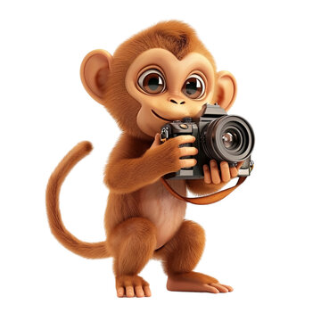 Cute Monkey with Camera
