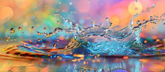 The energetic movement of water splashing on the surface, creating a dazzling display of reflections and ripples. The artist skillfully depicts the interaction between the water and light, showcasing