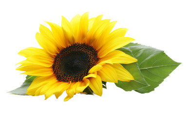 Embracing Summer with Yellow Sunflowers On Transparent Background.