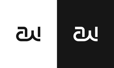 AW letters creative, minimal monogram logo vector template. WA Letter Logo Design Creative Modern Vector in black and white color.

