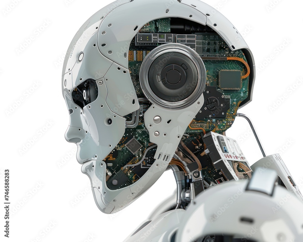 Poster innovative robotics. shaping the future of technology and science fiction. conceptualizing futuristi