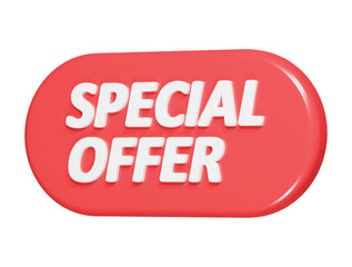 Special offer icon 3d render illustration