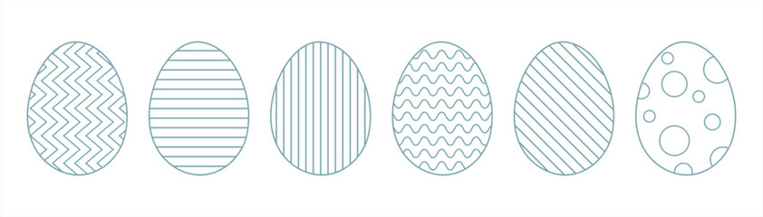 Easter eggs icons. Easter day festival. Vector 10 eps.