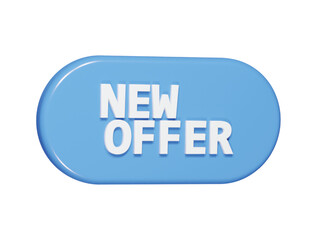 New offer icon 3d render illustration