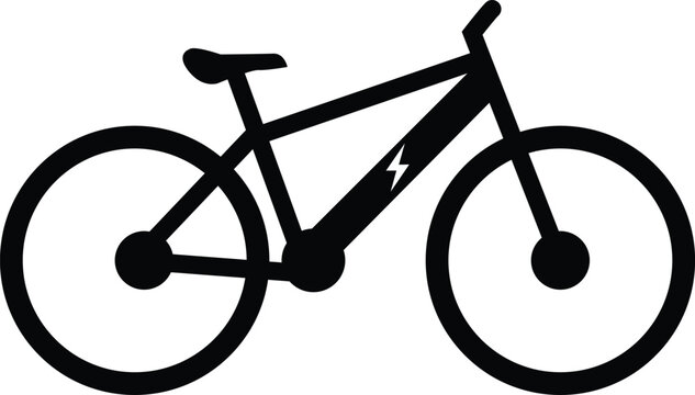 Fototapeta Electric bike icon. Electro bicycle sign. Electric bicycle symbol. e-bike logo. flat style.