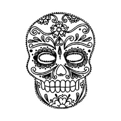 These are several skull-shaped vectors that have unique characteristics. Very suitable for posters for the Cinco de Mayo festival in Mexico. I deliberately made it black and white so you can easily.