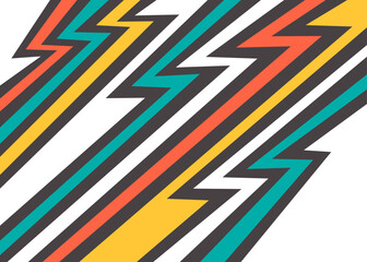 Abstract background with colorful gradient zigzag line pattern
