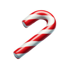 Close up of candy cane isolated on transparent background PNG