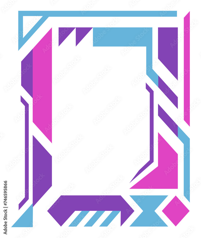 Poster abstract vibrant vertical modern frame. colorful geometric rectangle border. copy space for your ima