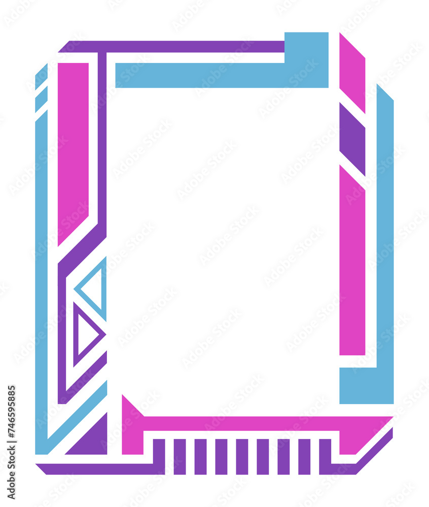 Poster abstract vibrant vertical modern frame. colorful geometric rectangle border. copy space for your ima