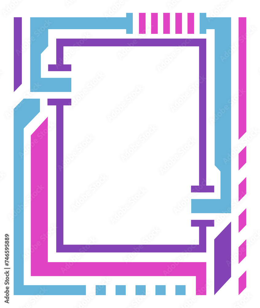 Poster abstract vibrant vertical modern frame. colorful geometric rectangle border. copy space for your ima