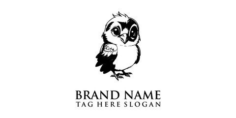 A cute and modern little bird logo vector suitable for your brand