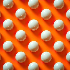 "Overhead Shot of Medication Pills Against Orange Background: AI-Generated Healthcare Concept"