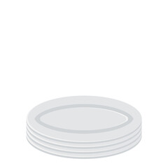 Stack of White Plates: Simple and Clean Design