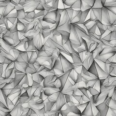 Abstract Black and White Photo of Seamless Pattern With Various Shapes. Generative AI.
