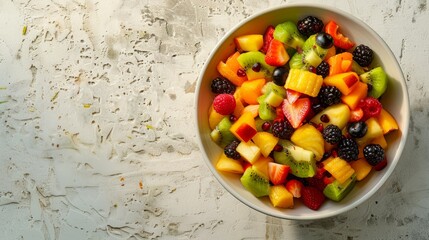 Colorful Assortment of Chopped Fruits